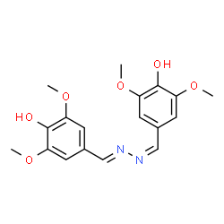 ChemSpider 2D Image | 4-{(E)-[(2Z)-(4-Hydroxy-3,5-dimethoxybenzylidene)hydrazono]methyl}-2,6-dimethoxyphenol | C18H20N2O6