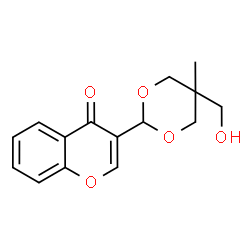 ChemSpider 2D Image | 3-(5-(Hydroxymethyl)-5-methyl-1,3-dioxan-2-yl)-4H-chromen-4-one | C15H16O5