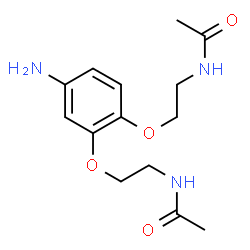 ChemSpider 2D Image | N,N'-[(4-Amino-1,2-phenylene)bis(oxy-2,1-ethanediyl)]diacetamide | C14H21N3O4