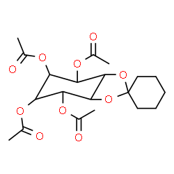 ChemSpider 2D Image | Hexahydrospiro[1,3-benzodioxole-2,1'-cyclohexane]-4,5,6,7-tetrayl tetraacetate | C20H28O10