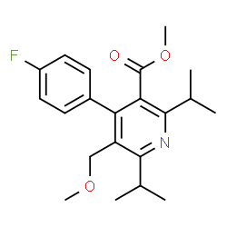ChemSpider 2D Image | Methyl 4-(4-fluorophenyl)-2,6-diisopropyl-5-(methoxymethyl)nicotinate | C21H26FNO3