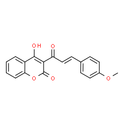 ChemSpider 2D Image | 4-Hydroxy-3-[(2E)-3-(4-methoxyphenyl)-2-propenoyl]-2H-chromen-2-one | C19H14O5