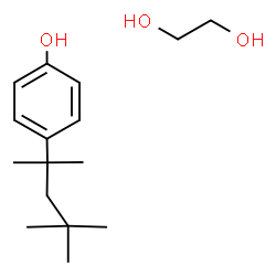 ChemSpider 2D Image | 4-(2,4,4-Trimethyl-2-pentanyl)phenol - 1,2-ethanediol (1:1) | C16H28O3