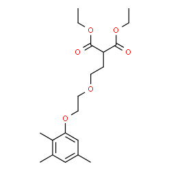 ChemSpider 2D Image | Diethyl {2-[2-(2,3,5-trimethylphenoxy)ethoxy]ethyl}malonate | C20H30O6