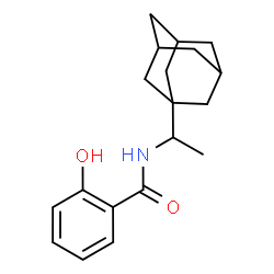 ChemSpider 2D Image | N-[1-(Adamantan-1-yl)ethyl]-2-hydroxybenzamide | C19H25NO2