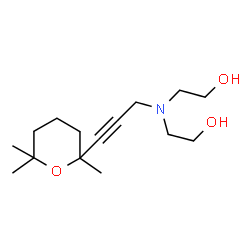 ChemSpider 2D Image | 2,2'-{[3-(2,6,6-Trimethyltetrahydro-2H-pyran-2-yl)-2-propyn-1-yl]imino}diethanol | C15H27NO3
