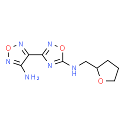 ChemSpider 2D Image | 3-(4-Amino-1,2,5-oxadiazol-3-yl)-N-(tetrahydro-2-furanylmethyl)-1,2,4-oxadiazol-5-amine | C9H12N6O3