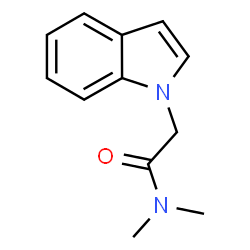 ChemSpider 2D Image | 2-(1H-Indol-1-yl)-N,N-dimethylacetamide | C12H14N2O