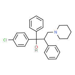 ChemSpider 2D Image | 1-(4-Chlorophenyl)-1,2-diphenyl-3-(1-piperidinyl)-1-propanol | C26H28ClNO