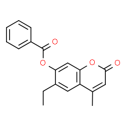 ChemSpider 2D Image | 6-Ethyl-4-methyl-2-oxo-2H-chromen-7-yl benzoate | C19H16O4