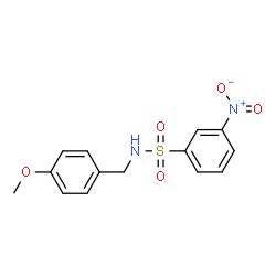 ChemSpider 2D Image | N-(4-Methoxybenzyl)-3-nitrobenzenesulfonamide | C14H14N2O5S