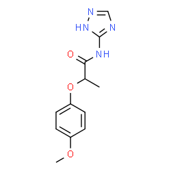 ChemSpider 2D Image | 2-(4-Methoxyphenoxy)-N-(1H-1,2,4-triazol-5-yl)propanamide | C12H14N4O3
