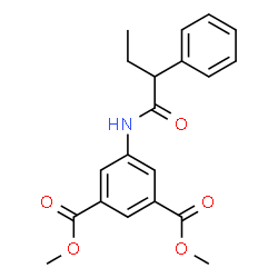 ChemSpider 2D Image | Dimethyl 5-[(2-phenylbutanoyl)amino]isophthalate | C20H21NO5