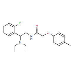 ChemSpider 2D Image | N-[2-(2-Chlorophenyl)-2-(diethylamino)ethyl]-2-(4-methylphenoxy)acetamide | C21H27ClN2O2