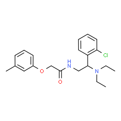 ChemSpider 2D Image | N-[2-(2-Chlorophenyl)-2-(diethylamino)ethyl]-2-(3-methylphenoxy)acetamide | C21H27ClN2O2