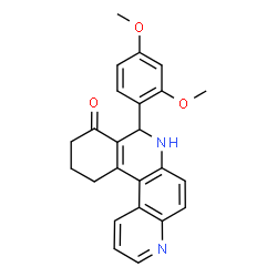 ChemSpider 2D Image | 8-(2,4-Dimethoxyphenyl)-8,10,11,12-tetrahydrobenzo[a][4,7]phenanthrolin-9(7H)-one | C24H22N2O3