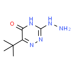 ChemSpider 2D Image | 3-Hydrazino-6-(2-methyl-2-propanyl)-1,2,4-triazin-5(2H)-one | C7H13N5O