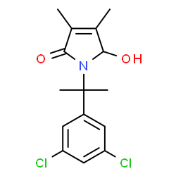 ChemSpider 2D Image | 1-[2-(3,5-Dichlorophenyl)-2-propanyl]-5-hydroxy-3,4-dimethyl-1,5-dihydro-2H-pyrrol-2-one | C15H17Cl2NO2