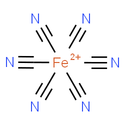 ChemSpider 2D Image | Hexakis(cyano-kappaC)iron(2+) | C6FeN6