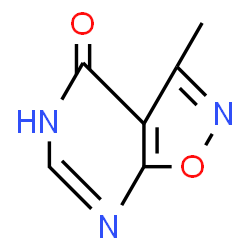 ChemSpider 2D Image | 3-Methyl[1,2]oxazolo[5,4-d]pyrimidin-4(5H)-one | C6H5N3O2