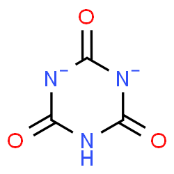 ChemSpider 2D Image | 2,4,6-Trioxo-1,3,5-triazinane-1,3-diide | C3HN3O3