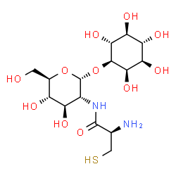ChemSpider 2D Image | 1D-myo-inositol 2-(L-cysteinylamino)-2-deoxy-alpha-D-glucopyranoside | C15H28N2O11S