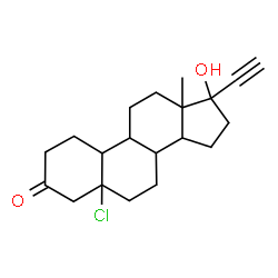 ChemSpider 2D Image | 5-Chloro-17-hydroxy-19-norpregn-20-yn-3-one | C20H27ClO2