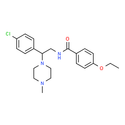ChemSpider 2D Image | N-[2-(4-Chlorophenyl)-2-(4-methyl-1-piperazinyl)ethyl]-4-ethoxybenzamide | C22H28ClN3O2
