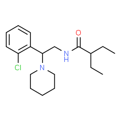 ChemSpider 2D Image | N-[2-(2-Chlorophenyl)-2-(1-piperidinyl)ethyl]-2-ethylbutanamide | C19H29ClN2O