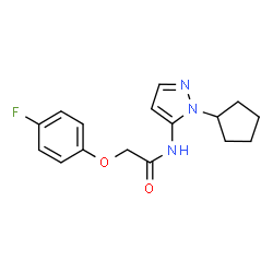 ChemSpider 2D Image | N-(1-Cyclopentyl-1H-pyrazol-5-yl)-2-(4-fluorophenoxy)acetamide | C16H18FN3O2