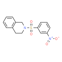 ChemSpider 2D Image | 2-[(3-Nitrophenyl)sulfonyl]-1,2,3,4-tetrahydroisoquinoline | C15H14N2O4S
