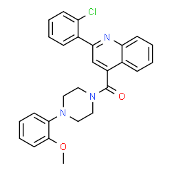 ChemSpider 2D Image | [2-(2-Chlorophenyl)-4-quinolinyl][4-(2-methoxyphenyl)-1-piperazinyl]methanone | C27H24ClN3O2