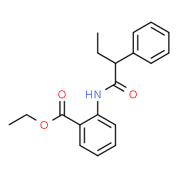 ChemSpider 2D Image | ETHYL 2-(2-PHENYLBUTANAMIDO)BENZOATE | C19H21NO3