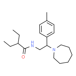 ChemSpider 2D Image | N-[2-(1-Azepanyl)-2-(4-methylphenyl)ethyl]-2-ethylbutanamide | C21H34N2O