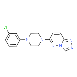 ChemSpider 2D Image | 6-[4-(3-Chlorophenyl)-1-piperazinyl][1,2,4]triazolo[4,3-b]pyridazine | C15H15ClN6