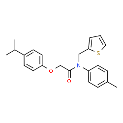 ChemSpider 2D Image | 2-(4-Isopropylphenoxy)-N-(4-methylphenyl)-N-(2-thienylmethyl)acetamide | C23H25NO2S