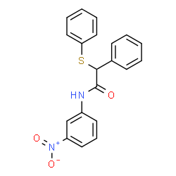 ChemSpider 2D Image | N-(3-Nitrophenyl)-2-phenyl-2-(phenylsulfanyl)acetamide | C20H16N2O3S