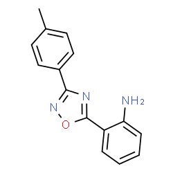 ChemSpider 2D Image | 2-(3-(P-tolyl)-1,2,4-oxadiazol-5-yl)aniline | C15H13N3O