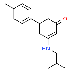 ChemSpider 2D Image | 3-Isobutylamino-5-p-tolyl-cyclohex-2-enone | C17H23NO