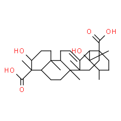 ChemSpider 2D Image | 3,19-Dihydroxyurs-12-ene-23,28-dioic acid | C30H46O6