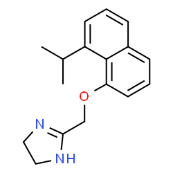 ChemSpider 2D Image | 2-{[(8-Isopropyl-1-naphthyl)oxy]methyl}-4,5-dihydro-1H-imidazole | C17H20N2O