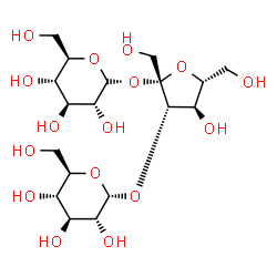 ChemSpider 2D Image | alpha-D-Glucopyranosyl-(1->3)-beta-D-fructofuranosyl beta-D-glucopyranoside | C18H32O16