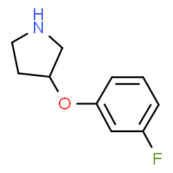 ChemSpider 2D Image | 3-(3-Fluorophenoxy)pyrrolidine | C10H12FNO