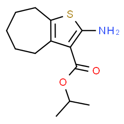 ChemSpider 2D Image | isopropyl 2-amino-4H,5H,6H,7H,8H-cyclohepta[b]thiophene-3-carboxylate | C13H19NO2S