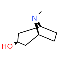 ChemSpider 2D Image | (1S,5S)-8-Methyl-8-azabicyclo[3.2.1]octan-3-ol | C8H15NO