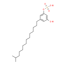 ChemSpider 2D Image | 3-Hydroxy-5-(13-methyltetradecyl)phenyl hydrogen sulfate | C21H36O5S