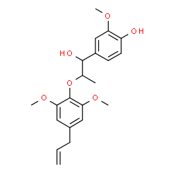 ChemSpider 2D Image | 4-[2-(4-Allyl-2,6-dimethoxyphenoxy)-1-hydroxypropyl]-2-methoxyphenol | C21H26O6