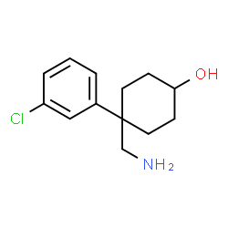 ChemSpider 2D Image | 4-(Aminomethyl)-4-(3-chlorophenyl)cyclohexanol | C13H18ClNO