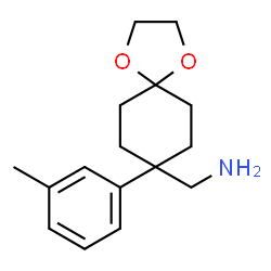 ChemSpider 2D Image | [8-(3-Methylphenyl)-1,4-dioxaspiro[4.5]dec-8-yl]methylamine | C16H23NO2