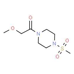 ChemSpider 2D Image | 2-Methoxy-1-[4-(methylsulfonyl)-1-piperazinyl]ethanone | C8H16N2O4S